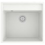 Fregadero de cocina con rebosadero granito blanco de , Fregaderos - Ref: Foro24-147064, Precio: 164,98 €, Descuento: %