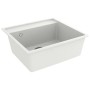 Fregadero de cocina con rebosadero granito blanco de , Fregaderos - Ref: Foro24-147064, Precio: 164,98 €, Descuento: %