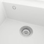 Fregadero de cocina con rebosadero granito blanco de , Fregaderos - Ref: Foro24-147064, Precio: 164,98 €, Descuento: %