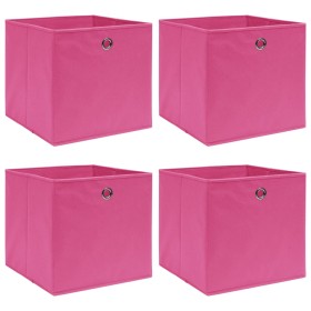 Cajas de almacenaje 4 uds tela rosa 32x32x32 cm von , Aufbewahrungskörbe - Ref: Foro24-288345, Preis: 25,18 €, Rabatt: %