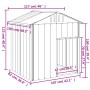 Caseta perros con tejado acero galvanizado gris 117x103x123cm von , Hundehütten - Ref: Foro24-172349, Preis: 125,91 €, Rabatt: %