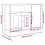 Aparador madera de ingeniería roble ahumado 100x35x75 cm von , Sideboards - Ref: Foro24-835511, Preis: 75,64 €, Rabatt: %