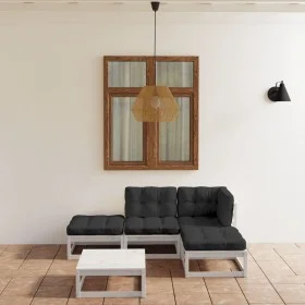 5-piece garden furniture set with solid pine wood cushions by vidaXL, Garden sets - Ref: Foro24-3076530, Price: 384,47 €, Dis...