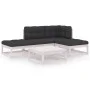 5-teiliges Gartenmöbel-Set mit Kissen aus massivem Kiefernholz von vidaXL, Gartensets - Ref: Foro24-3076530, Preis: 384,08 €,...