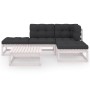 5-teiliges Gartenmöbel-Set mit Kissen aus massivem Kiefernholz von vidaXL, Gartensets - Ref: Foro24-3076530, Preis: 388,97 €,...