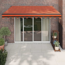 Toldo retráctil aluminio y tela naranja y marrón 3x2,5 m by , Awnings - Ref: Foro24-3154466, Price: 194,82 €, Discount: %