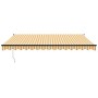 Toldo retráctil aluminio y tela amarillo y blanco 4x3 m by , Awnings - Ref: Foro24-3154458, Price: 236,23 €, Discount: %