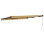 Toldo retráctil aluminio y tela amarillo y blanco 4x3 m by , Awnings - Ref: Foro24-3154458, Price: 236,23 €, Discount: %