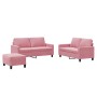 Juego de sofás con cojines 3 piezas terciopelo rosa von , Sofas - Ref: Foro24-3201509, Preis: 525,82 €, Rabatt: %