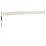 Toldo retráctil automático color crema 4,5x3 m