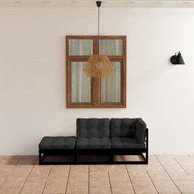 3-piece garden furniture set with solid pine wood cushions by vidaXL, Garden sets - Ref: Foro24-3076523, Price: 320,70 €, Dis...