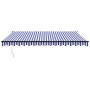 Toldo retráctil automático azul y blanco 4x3 m by , Awnings - Ref: Foro24-3154498, Price: 366,94 €, Discount: %
