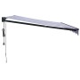 Toldo retráctil automático azul y blanco 4x3 m by , Awnings - Ref: Foro24-3154498, Price: 366,94 €, Discount: %