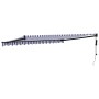 Toldo retráctil automático azul y blanco 4x3 m by , Awnings - Ref: Foro24-3154498, Price: 366,94 €, Discount: %