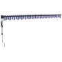 Toldo retráctil automático azul y blanco 4x3 m by , Awnings - Ref: Foro24-3154498, Price: 366,94 €, Discount: %