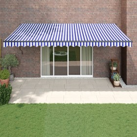 Toldo retráctil automático azul y blanco 5x3 m von , Markisen - Ref: Foro24-3154500, Preis: 432,24 €, Rabatt: %