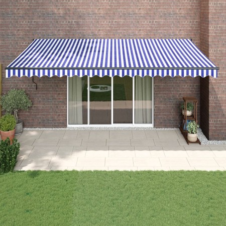 Toldo retráctil automático azul y blanco 5x3 m von , Markisen - Ref: Foro24-3154500, Preis: 432,24 €, Rabatt: %