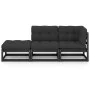 3-teiliges Gartenmöbel-Set mit Kissen aus massivem Kiefernholz von vidaXL, Gartensets - Ref: Foro24-3076523, Preis: 312,28 €,...