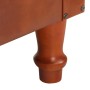 Sillón de cuero auténtico y madera maciza de mango marrón | Foro24.es | Tu tienda online para hogar, jardín y más Foro24.es