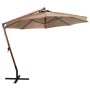 Sombrilla jardín colgante con palo madera abeto taupe 3,5x2,9 m von , Sonnenschirme - Ref: Foro24-313769, Preis: 173,53 €, Ra...
