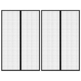 Mosquiteras para puerta bloque magnético 2 uds negro 220x130 cm von , Moskitonetze für Fenster - Ref: Foro24-314689, Preis: 1...