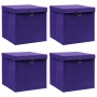 Cajas de almacenaje con tapas 4 uds morado 28x28x28 cm | Foro24.es | Tu tienda online para hogar, jardín y más Foro24.es