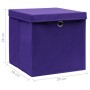 Cajas de almacenaje con tapas 4 uds morado 28x28x28 cm | Foro24.es | Tu tienda online para hogar, jardín y más Foro24.es