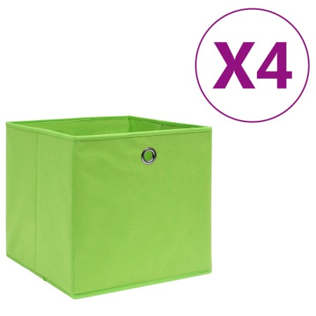 Cajas de almacenaje 4 uds tela no tejida verde 28x28x28 cm von , Aufbewahrungskörbe - Ref: Foro24-325227, Preis: 20,51 €, Rab...