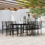 Juego de comedor de jardín 9 piezas negro by , Garden sets - Ref: Foro24-3099202, Price: 548,29 €, Discount: %