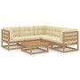 Gartenmöbel 6-teilig mit Kissen aus massivem Kiefernholz von vidaXL, Gartensets - Ref: Foro24-3076552, Preis: 550,53 €, Rabat...