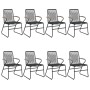 Juego de comedor de jardín 9 piezas ratán PVC negro by , Garden sets - Ref: Foro24-3099214, Price: 633,54 €, Discount: %