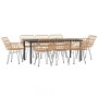 Juego de comedor de jardín 9 piezas ratán sintético de , Conjuntos de jardín - Ref: Foro24-3157865, Precio: 748,09 €, Descuen...