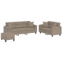 Juego de sofás con cojines 3 piezas tela microfibra gris taupe von , Sofas - Ref: Foro24-3202356, Preis: 649,84 €, Rabatt: -5%%