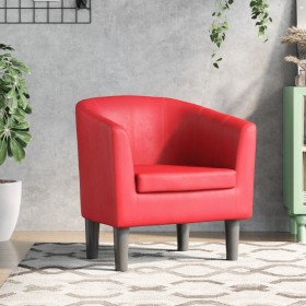 Comprar Sillón cuero sintético rojo