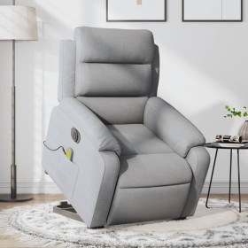 Sillón de masaje eléctrico reclinable elevable tela gris claro by , Armchairs - Ref: Foro24-3205016, Price: 328,56 €, Discoun...