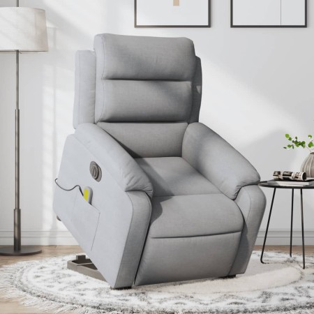 Sillón de masaje eléctrico reclinable elevable tela gris claro by , Armchairs - Ref: Foro24-3205016, Price: 328,56 €, Discoun...