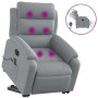 Sillón de masaje eléctrico reclinable elevable tela gris claro by , Armchairs - Ref: Foro24-3205016, Price: 328,56 €, Discoun...