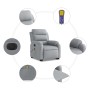 Sillón de masaje eléctrico reclinable elevable tela gris claro by , Armchairs - Ref: Foro24-3205016, Price: 328,56 €, Discoun...