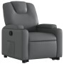 Sillón reclinable elevable cuero artificial gris by , Armchairs - Ref: Foro24-3204433, Price: 315,66 €, Discount: %