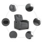 Sillón reclinable elevable cuero artificial gris by , Armchairs - Ref: Foro24-3204433, Price: 315,66 €, Discount: %