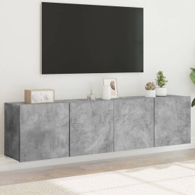 Muebles para TV de pared 2 unidades gris hormigón 80x30x41 cm von , TV-Möbel - Ref: Foro24-836959, Preis: 86,73 €, Rabatt: %