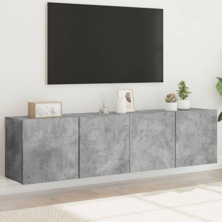 Muebles para TV de pared 2 unidades gris hormigón 80x30x41 cm von , TV-Möbel - Ref: Foro24-836959, Preis: 86,73 €, Rabatt: %