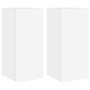 Muebles de TV de pared con luces LED 2 uds blanco 30,5x35x70 cm de , Muebles TV - Ref: Foro24-837233, Precio: 107,13 €, Descu...