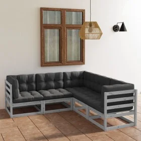 5-piece garden furniture set with solid pine wood cushions by vidaXL, Garden sets - Ref: Foro24-3076546, Price: 458,76 €, Dis...