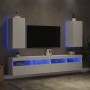 Muebles de TV de pared con luces LED 2 uds blanco 30,5x35x70 cm de , Muebles TV - Ref: Foro24-837233, Precio: 107,13 €, Descu...