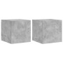 Muebles TV de pared luces LED 2 uds gris hormigón 30,5x35x30 cm | Foro24.es | Tu tienda online para hogar, jardín y más Foro24.es