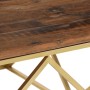 Mesa de centro de acero inoxidable dorado y madera maciza de , Mesas de centro - Ref: Foro24-349982, Precio: 342,31 €, Descue...