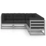 5-teiliges Gartenmöbel-Set mit Kissen aus massivem Kiefernholz von vidaXL, Gartensets - Ref: Foro24-3076546, Preis: 464,26 €,...