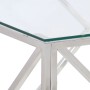 Mesa de centro plateada acero inoxidable y vidrio templado de , Mesas de centro - Ref: Foro24-349977, Precio: 231,22 €, Descu...