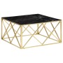 Mesa de centro dorada acero inoxidable y vidrio templado de , Mesas de centro - Ref: Foro24-349980, Precio: 262,01 €, Descuen...